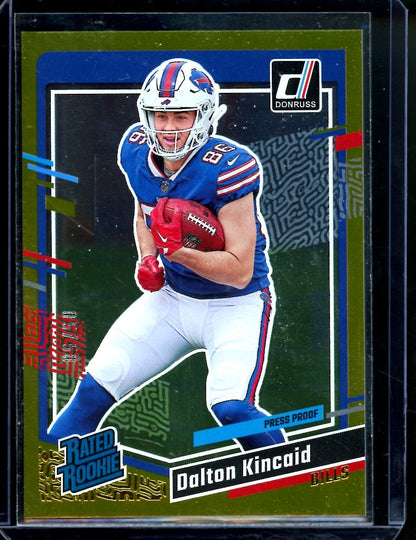 2023 Panini Donruss Dalton Kincaid Rookie Gold Press Proof /50 Bills - Trading Card Market