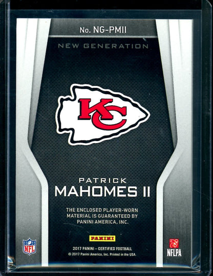 2017 Panini Certified Patrick Mahomes II Rookie New Generation Patch /299 *Condition* - Trading Card Market