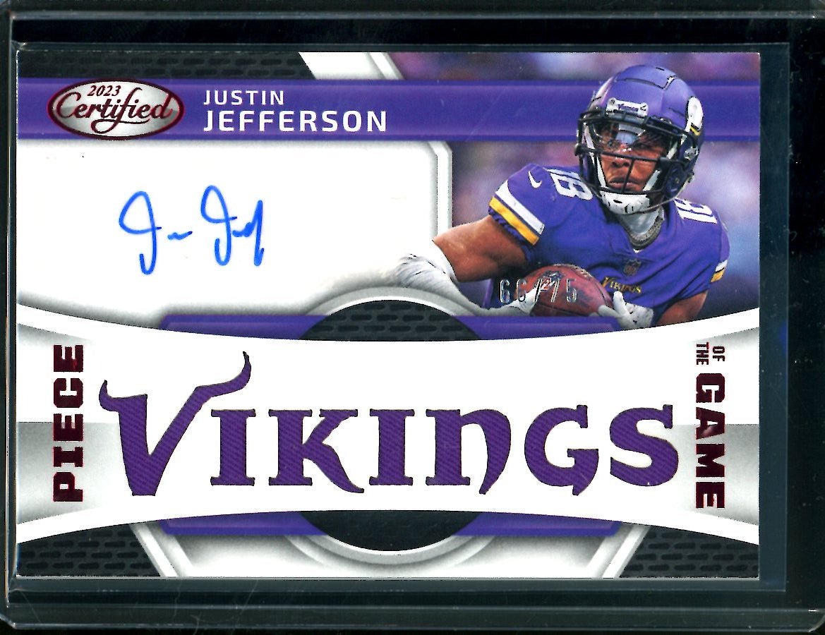 2023 Panini Certified Justin Jefferson Piece of the Game Patch Auto /75 Vikings - Trading Card Market