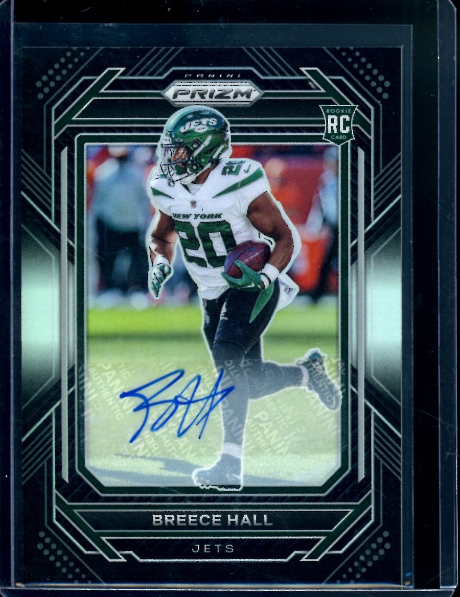2022 Panini Chronicles Prizm Black Breece Hall Rookie Auto Silver Jets - Trading Card Market