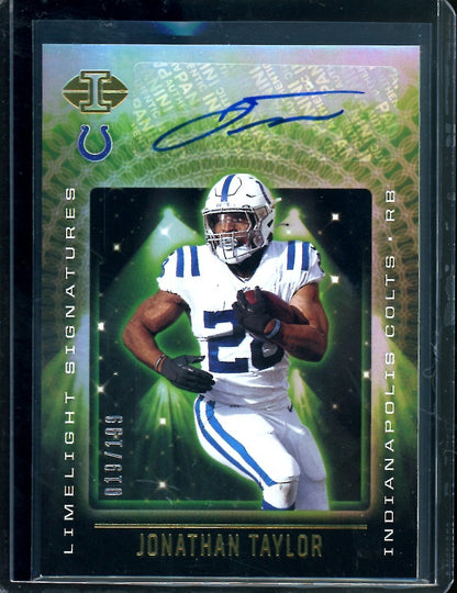 2021 Panini Illusions Jonathan Taylor Limelight Signatures Auto /199 Colts - Trading Card Market