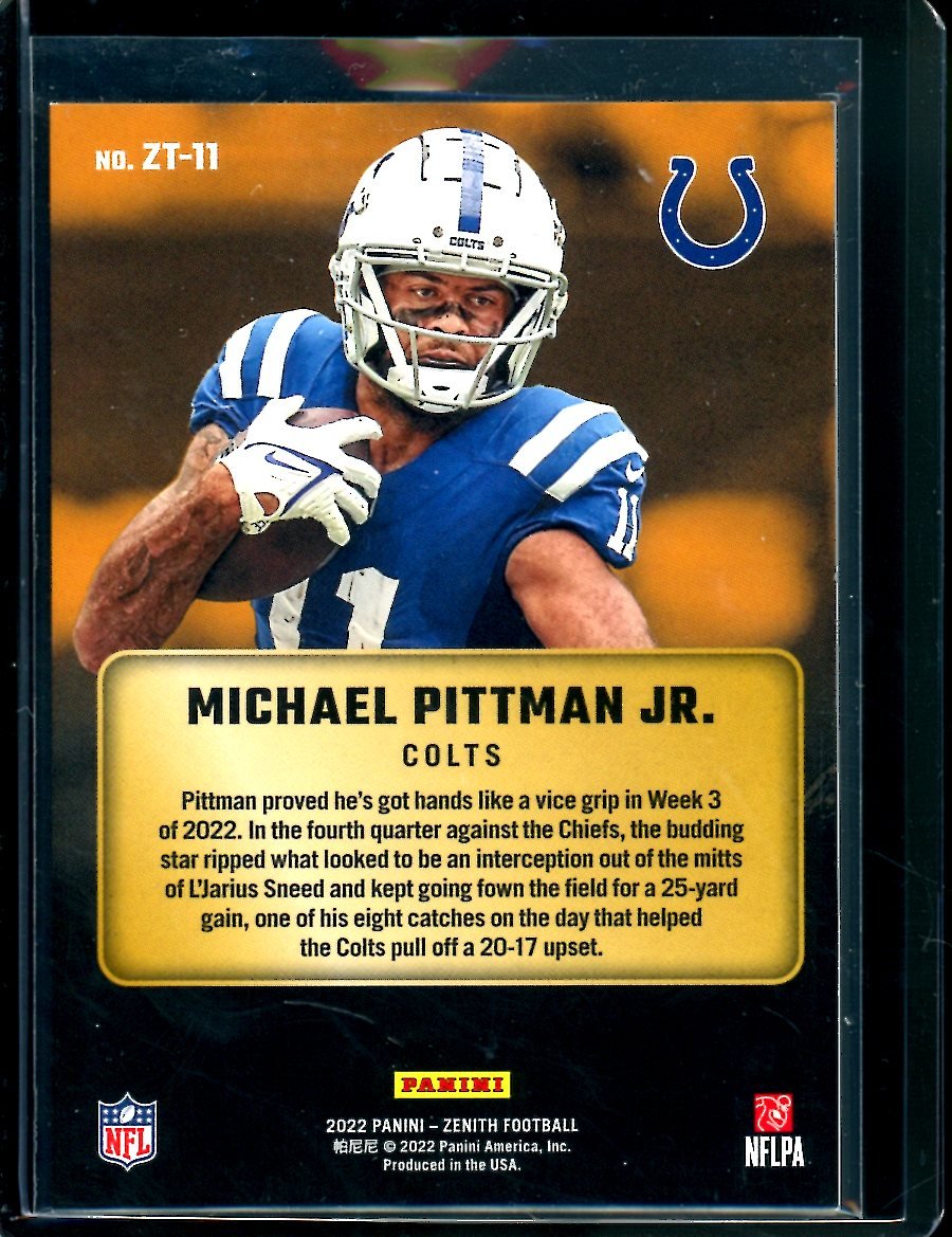 2022 Panini Zenith Michael Pittman Jr. Z - Team Green /5 Colts - Trading Card Market
