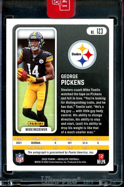 2022 Panini Absolute George Pickens Rookie Purple Rain Auto /5 Steelers - Trading Card Market