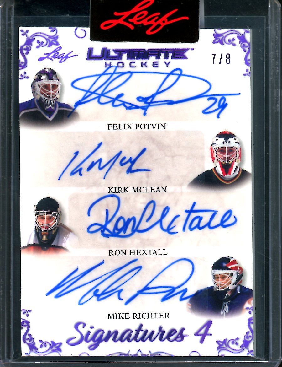 2023 Leaf Ultimate Hockey Felix Potvin/Kirk McLean/Ron Hextall/Mike Ri ...