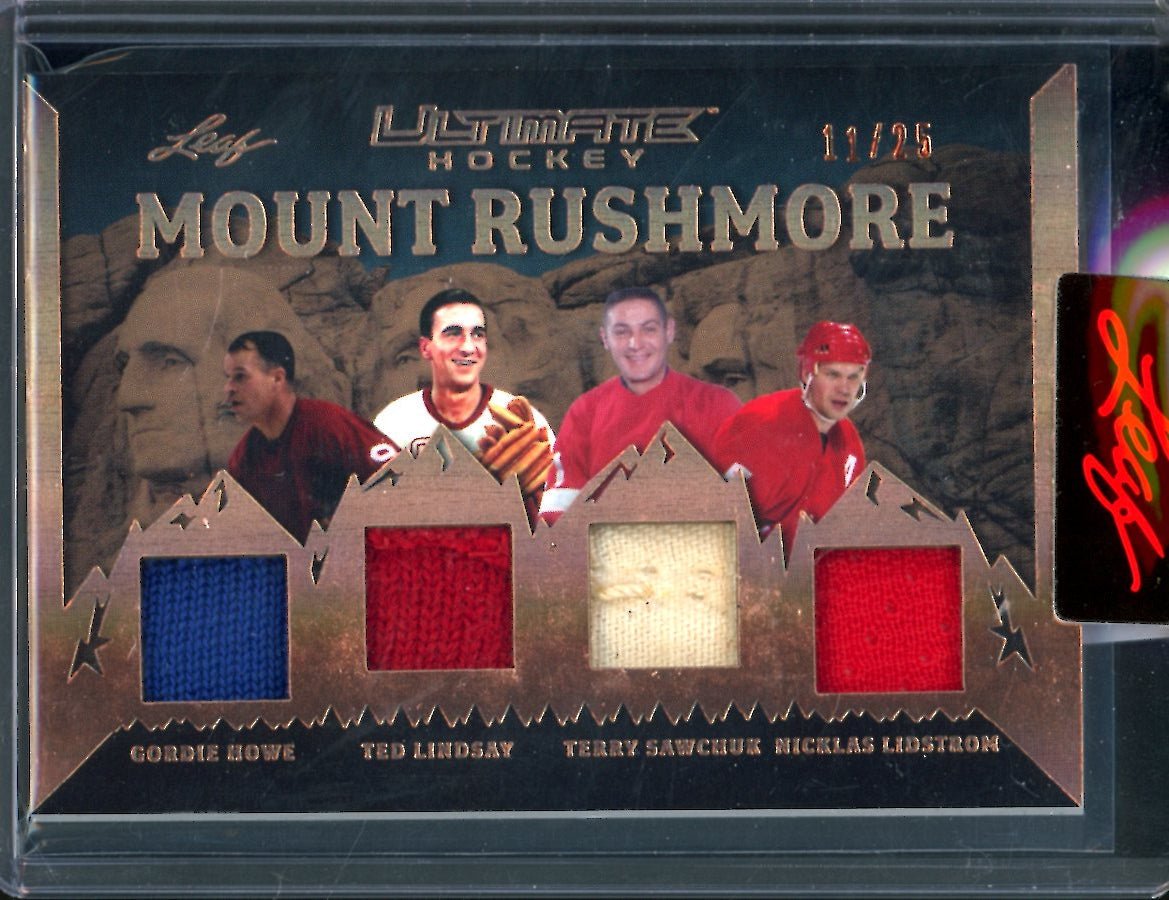 2023 Leaf Ultimate Hockey Gordie Howe/Ted Lindsay/Terry Sawchuk/Nicklas Lidstrom Mount Rushmore Quad Patch /25 - Trading Card Market