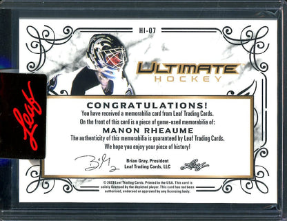 2023 Leaf Ultimate Hockey Manon Rheaume Quad Patch /4 - Trading Card Market