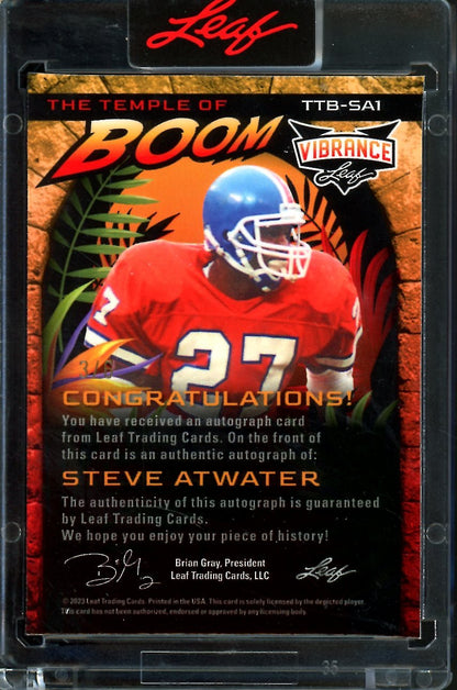 2023 Leaf Vibrance Steve Atwater The Temple of Boom Auto /6 Broncos - Trading Card Market