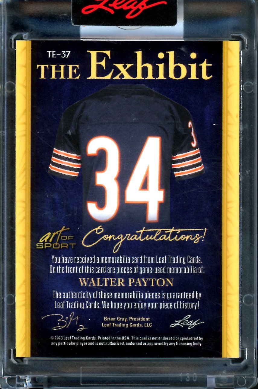 2023 Leaf Art of Sport Walter Payton The Exhibit Game - Used Patch /25 Bears - Trading Card Market