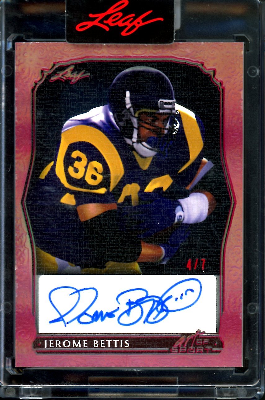 2023 Leaf Art of Sport Jerome Bettis Auto /7 Rams - Trading Card Market