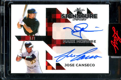2023 Leaf Signature Series Mark McGwire/Jose Canseco Dual Auto 1/1 Athletics - Trading Card Market