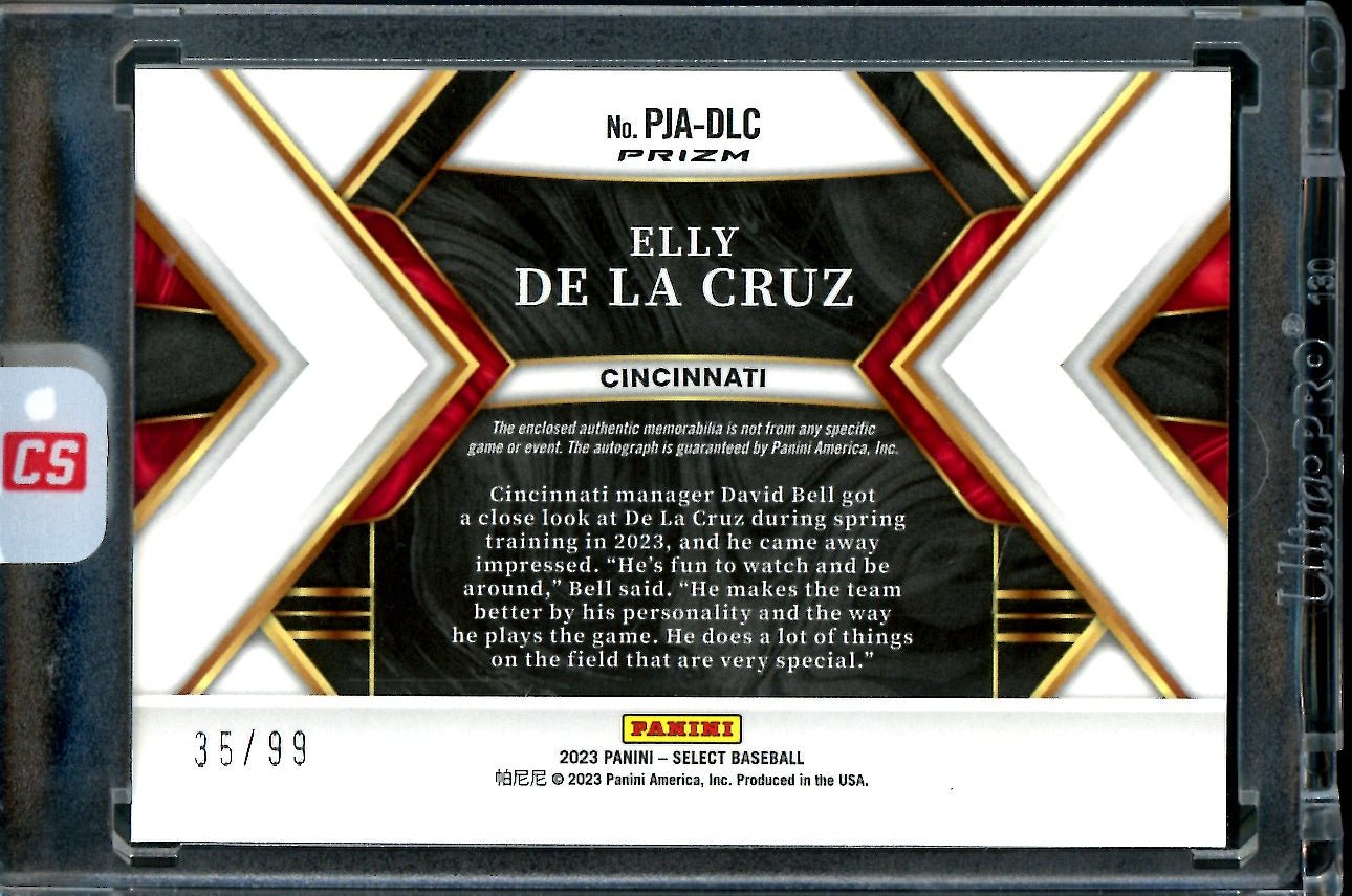 2023 Panini Select Elly De La Cruz Rookie RPA Silver /99 Reds - Trading Card Market