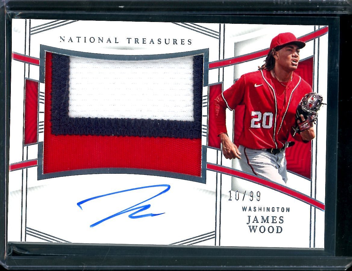 2023 Panini National Treasures James Wood Patch Auto /99 Nationals - Trading Card Market