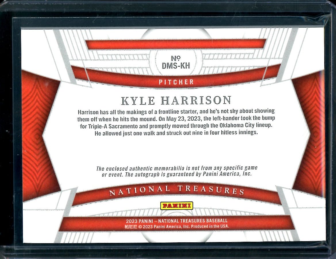 2023 Panini National Treasures Kyle Harrison "San Fran" Patch Auto /99 Giants - Trading Card Market