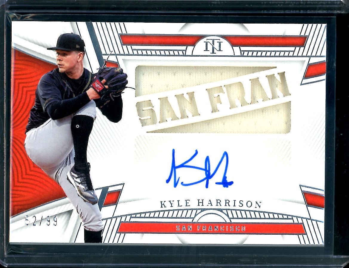 2023 Panini National Treasures Kyle Harrison "San Fran" Patch Auto /99 Giants - Trading Card Market