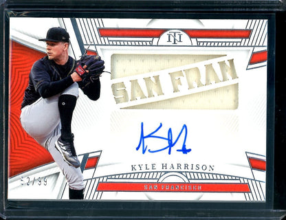 2023 Panini National Treasures Kyle Harrison "San Fran" Patch Auto /99 Giants - Trading Card Market