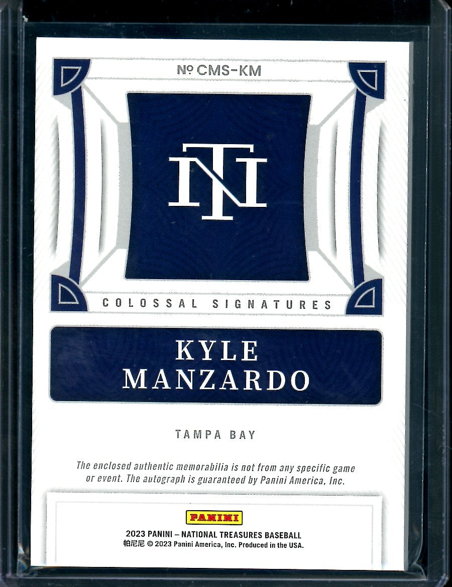 2023 Panini National Treasures Kyle Manzardo Colossal Patch Auto /99 Rays