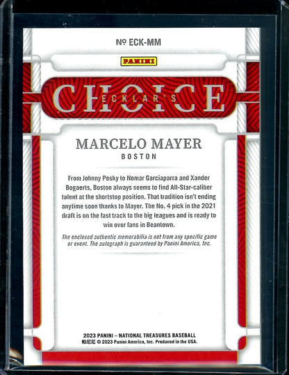 2023 Panini National Treasures Marcelo Mayer Ecklar's Choice Patch Auto /99 Red Sox - Trading Card Market