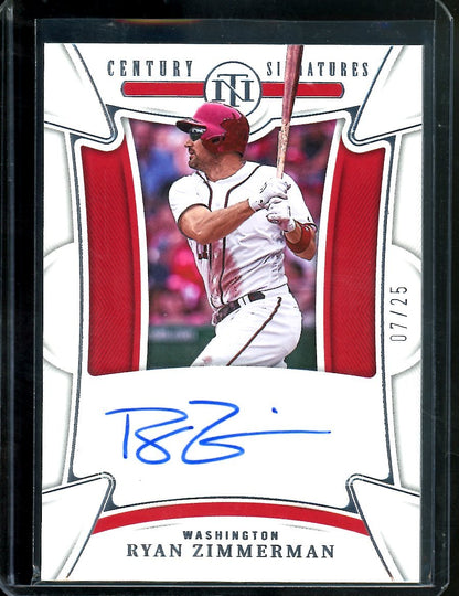 2023 Panini National Treasures Ryan Zimmerman Century Signatures Auto /25 Nationals - Trading Card Market