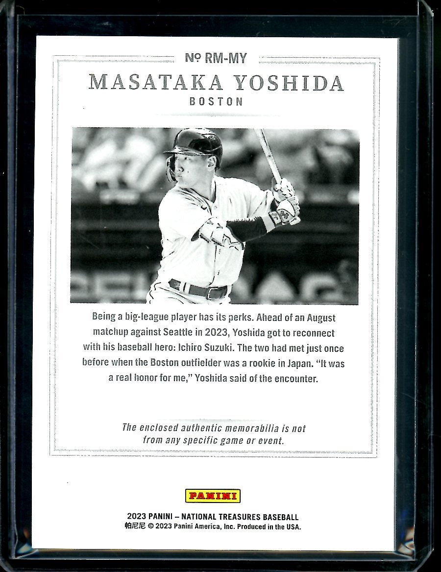 2023 Panini National Treasures Masataka Yoshida Rookie Retro Materials Patch /99 Red Sox - Trading Card Market