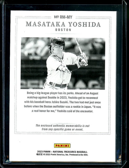 2023 Panini National Treasures Masataka Yoshida Rookie Retro Materials Patch /99 Red Sox - Trading Card Market