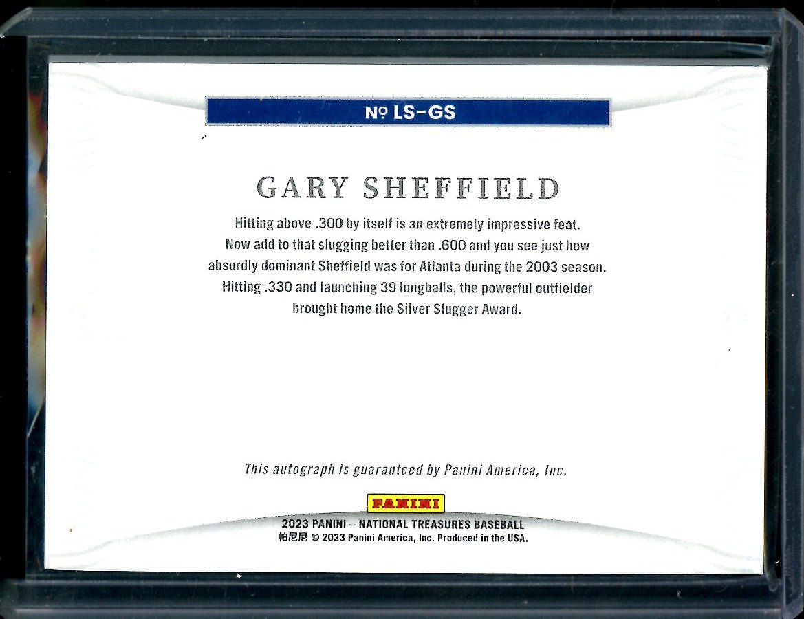 2023 Panini National Treasures Gary Sheffield Legacy Signatures Auto /25 Braves - Trading Card Market