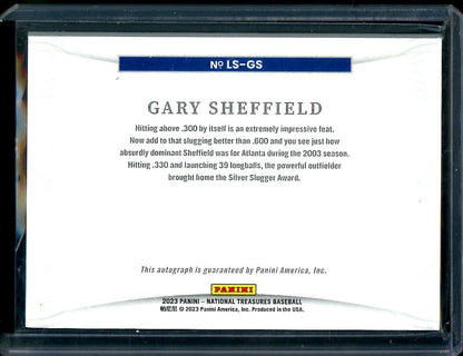 2023 Panini National Treasures Gary Sheffield Legacy Signatures Auto /25 Braves - Trading Card Market