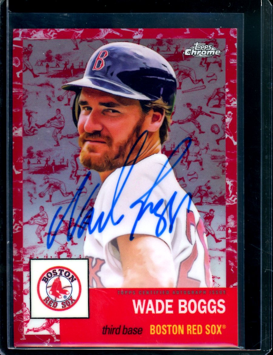 2022 Topps Chrome Platinum Anniversary Wade Boggs Auto Red /5 Red Sox