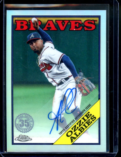 2023 Topps Chrome Ozzie Albies 1988 Topps Auto /50 Braves - Trading Card Market