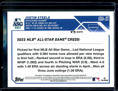 2023 Topps Chrome Justin Steele Rookie ASG Auto Cubs - Trading Card Market