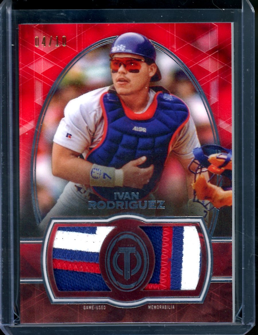 2019 Topps Tribute Ivan Rodriguez Game - Used Patch Red /10 Rangers - Trading Card Market