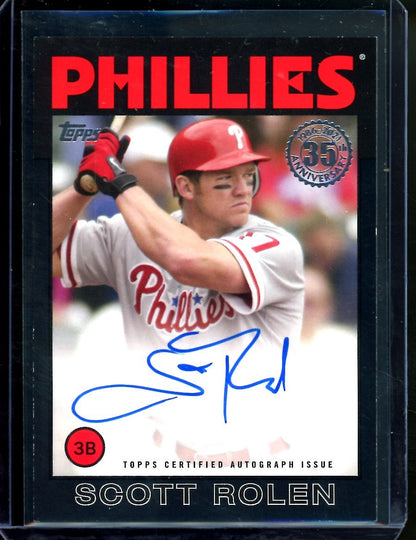 2021 Topps Scott Rolen 1986 Topps Auto /199 Phillies - Trading Card Market