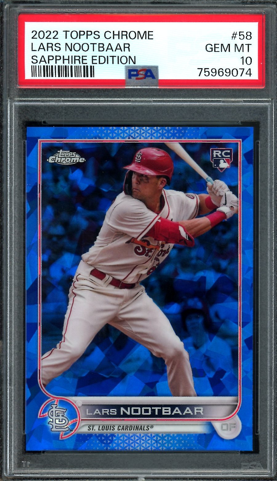 2022 Topps Chrome Sapphire Lars Nootbaar Rookie PSA 10 Cardinals - Trading Card Market