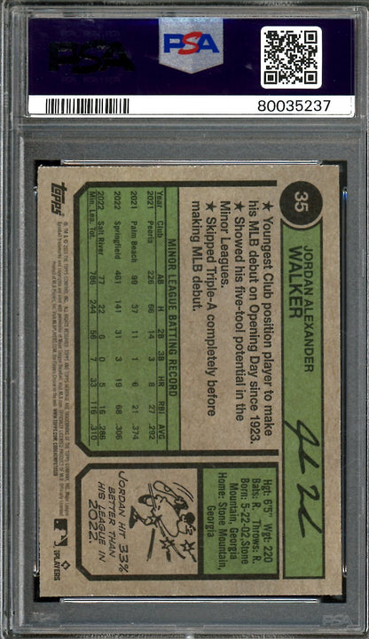 2023 Topps Heritage Jordan Walker Rookie SP Variation PSA 8 Cardinals - Trading Card Market