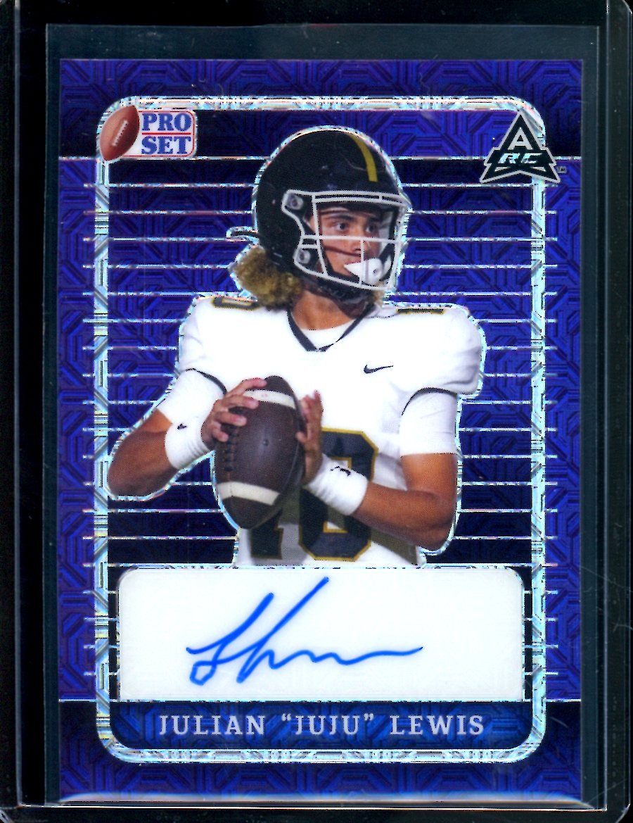 2023 Leaf Pro Set Metal Julian "JuJu" Lewis Rookie Auto Purple Mojo /10 - Trading Card Market