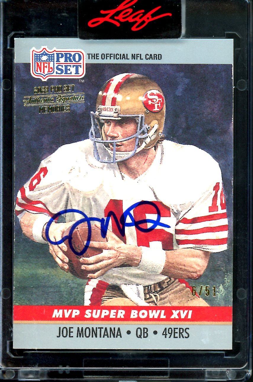 2023 Leaf Pro Set Metal Joe Montana Buyback Auto /51 49ers - Trading Card Market