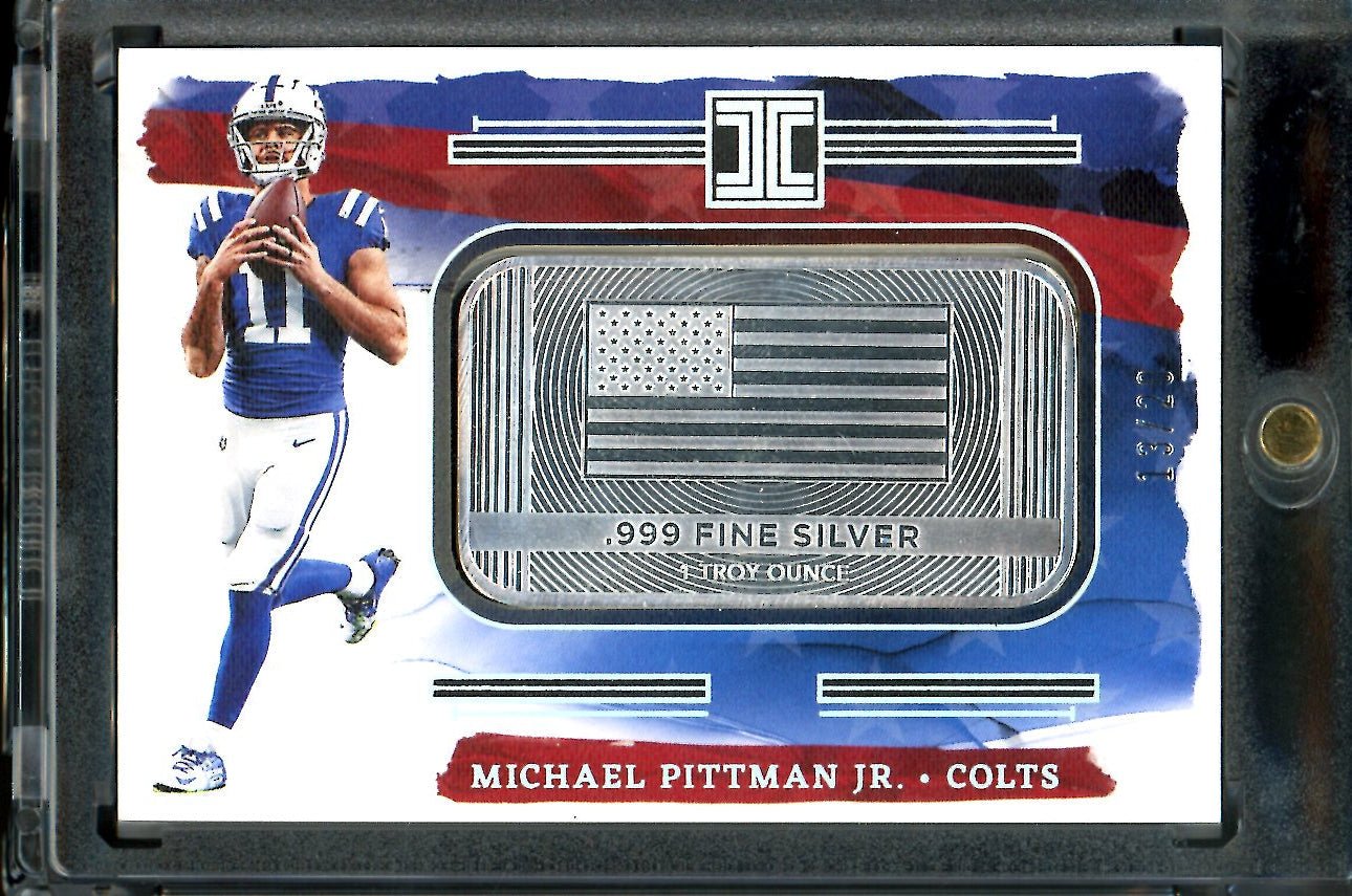 2023 Panini Impeccable Michael Pittman Jr. Troy Silver Oz. Bar /20 Colts - Trading Card Market