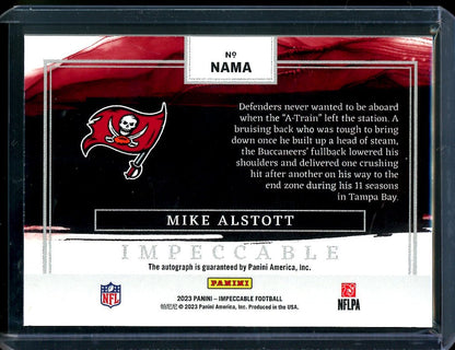 2023 Panini Impeccable Mike Alstott "A - Train" Auto /99 Buccaneers - Trading Card Market