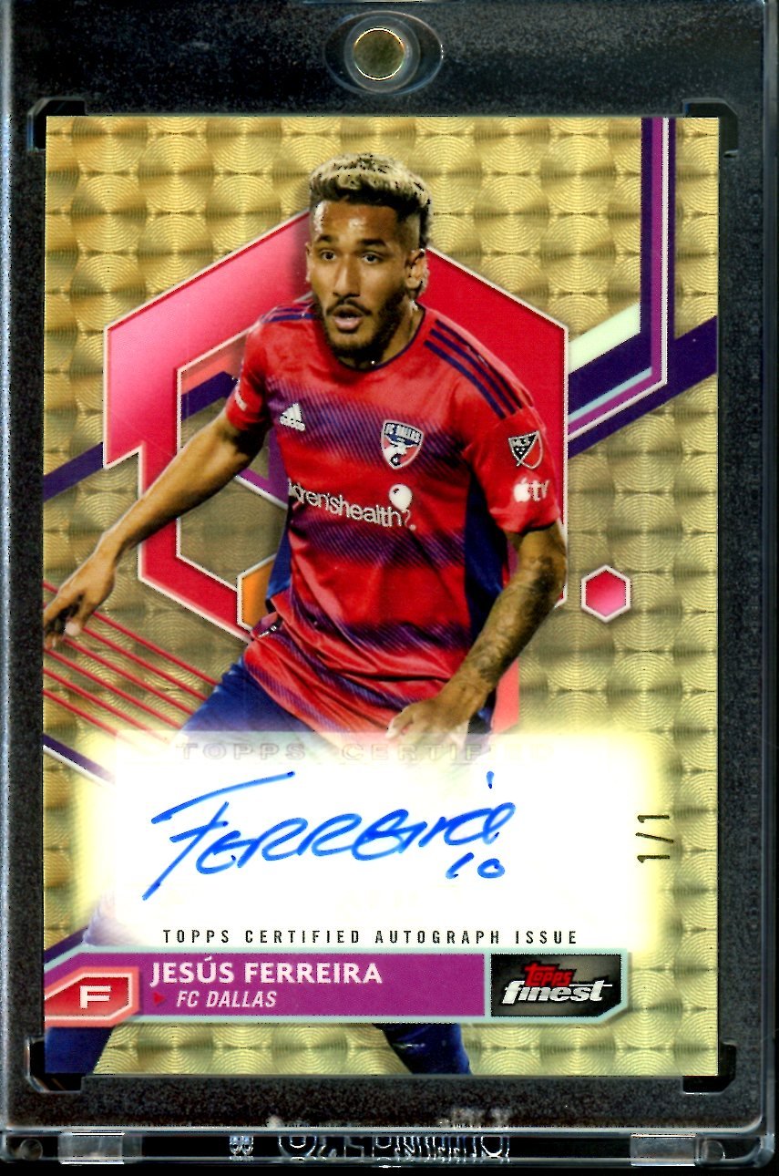 2023 Topps Finest MLS Jesus Ferreira Superfractor Auto 1/1 FC Dallas - Trading Card Market