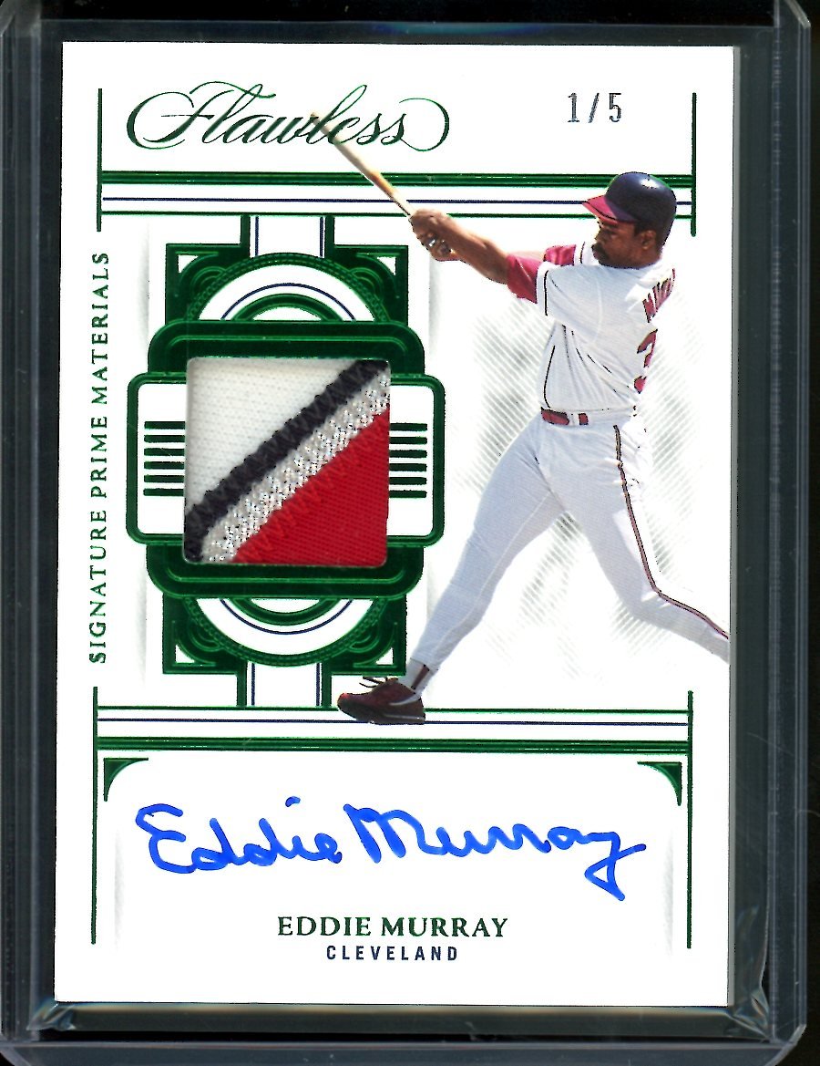 2023 Panini Flawless Eddie Murray Signature Prime Materials Patch Auto Emerald /5 Braves - Trading Card Market