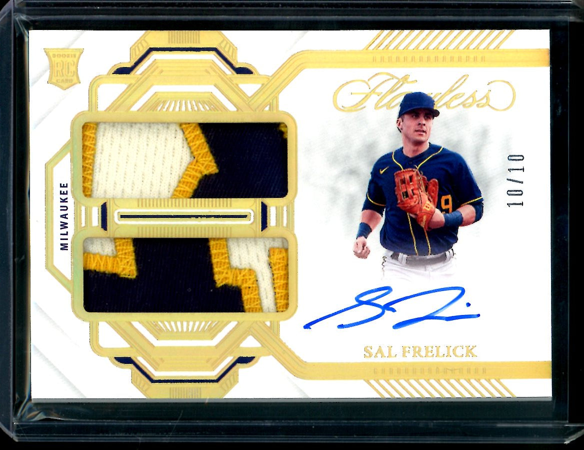 2023 Panini Flawless Sal Frelick Rookie RPA Gold /10 Brewers