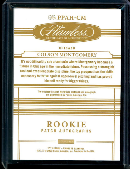 2023 Panini Flawless Colson Montgomery Rookie RPA /25 White Sox