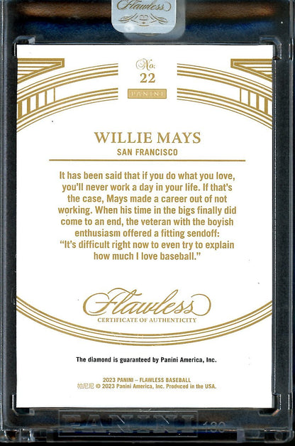 2023 Panini Flawless Willie Mays Legends Diamond /20 Giants - Trading Card Market