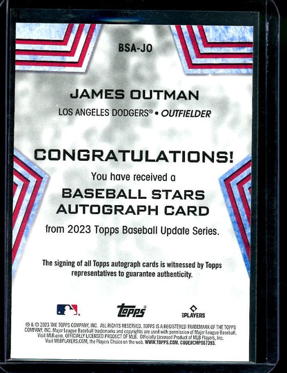 2023 Topps James Outman Rookie Auto Dodgers - Trading Card Market