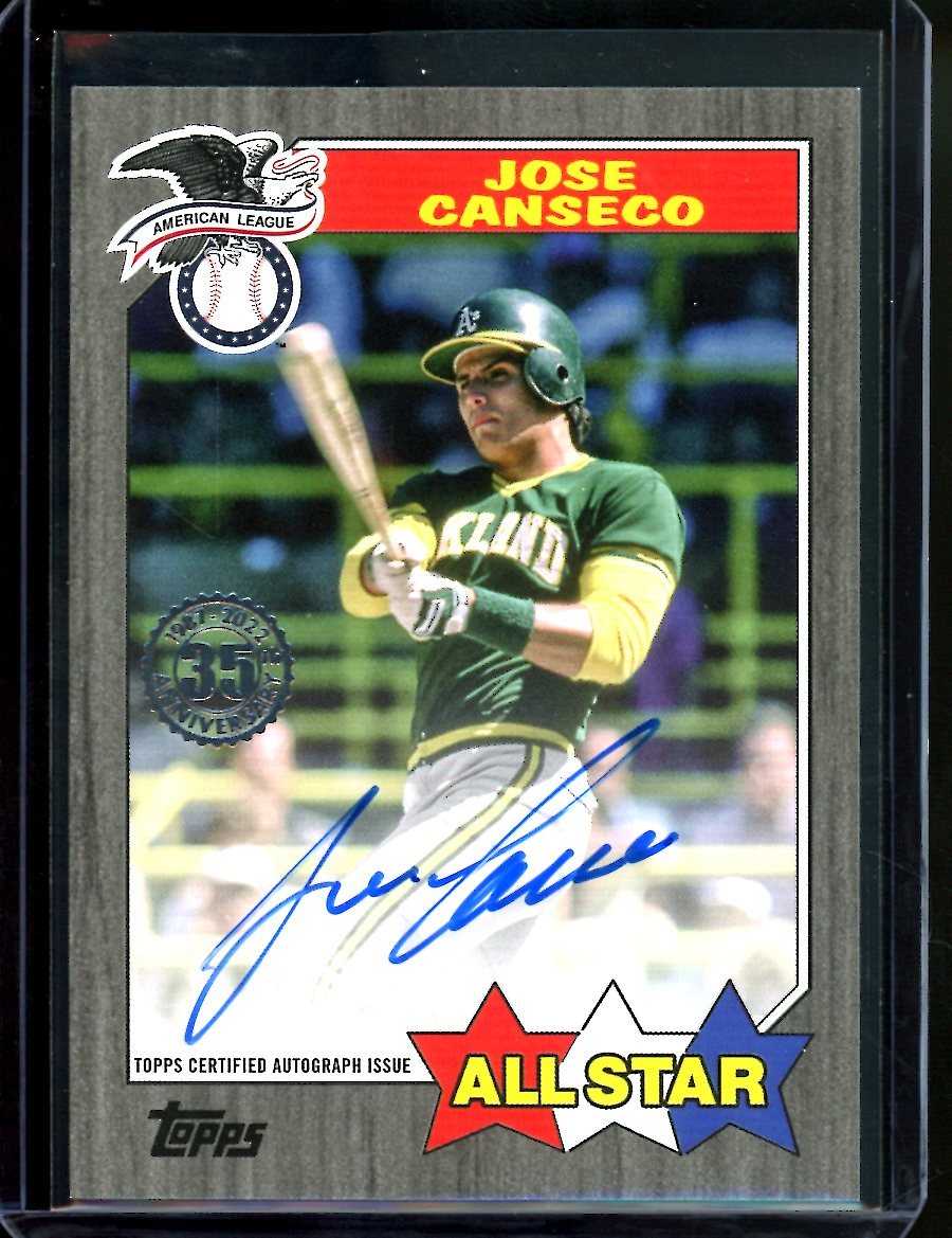 2022 Topps Jose Canseco 1987 Auto /50 Athletics - Trading Card Market