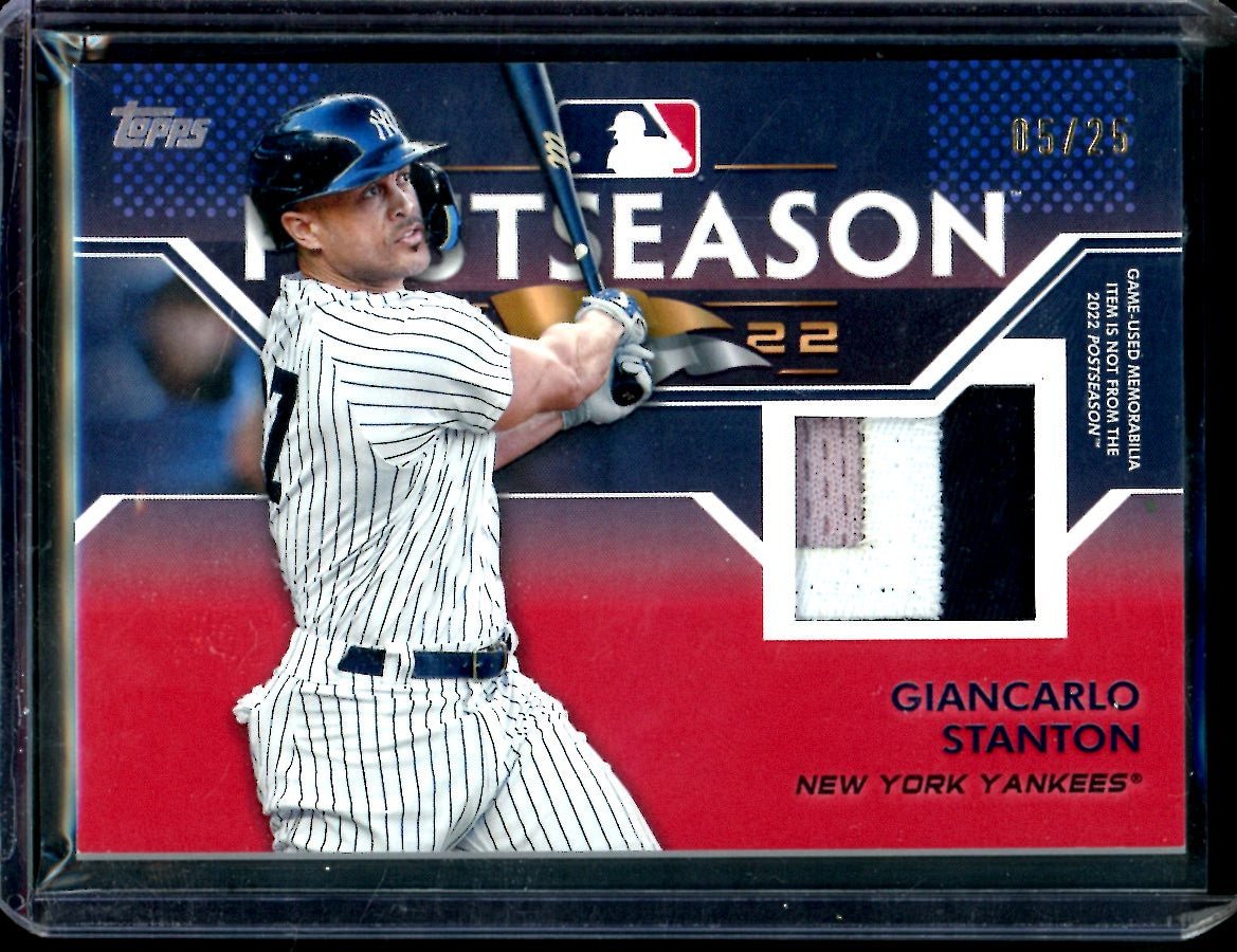 2023 Topps Giancarlo Stanton Postseason Patch Red /15 Yankees - Trading Card Market