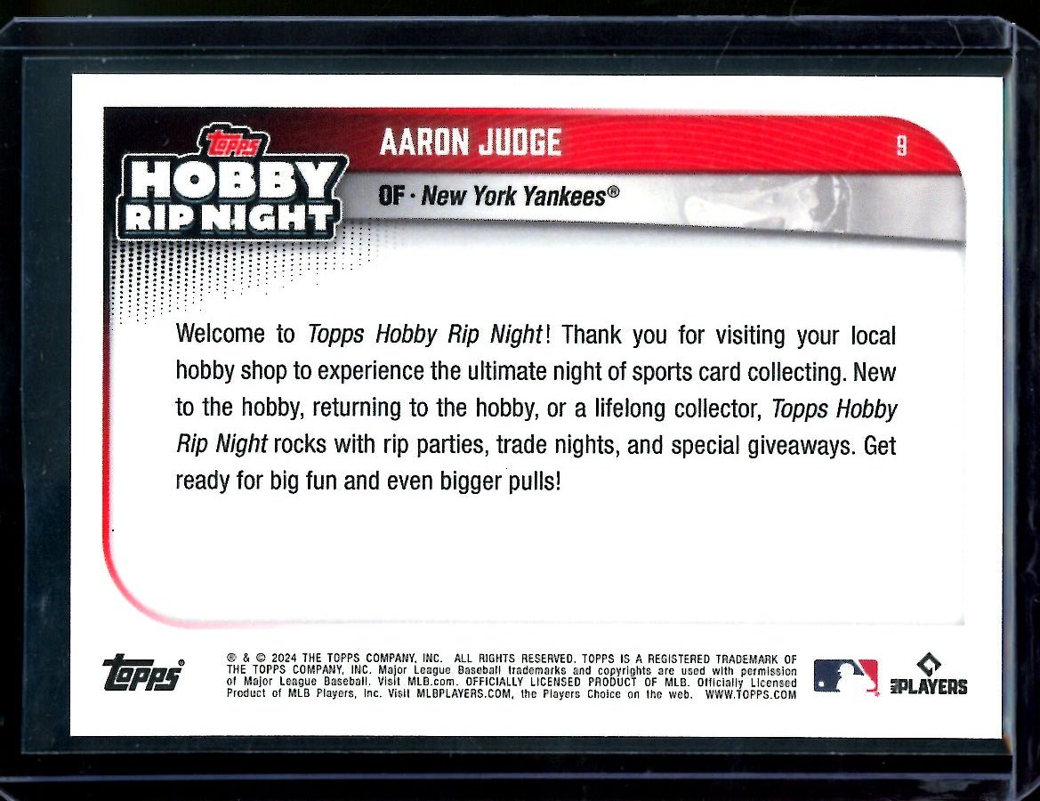 2024 Topps Hobby Rip Night Aaron Judge /10 Yankees - Trading Card Market