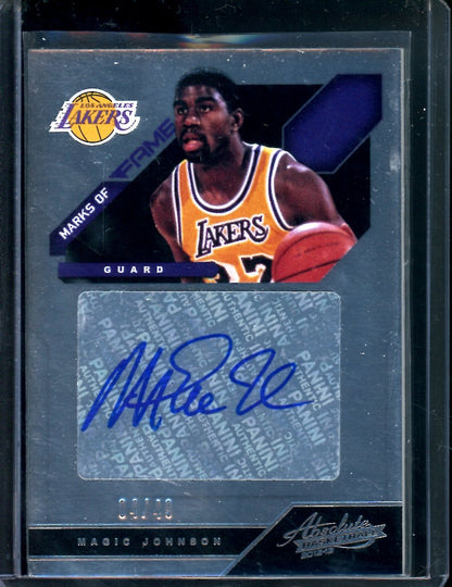 2012/13 Panini Absolute Magic Johnson Marks of Fame Auto /49 Lakers - Trading Card Market