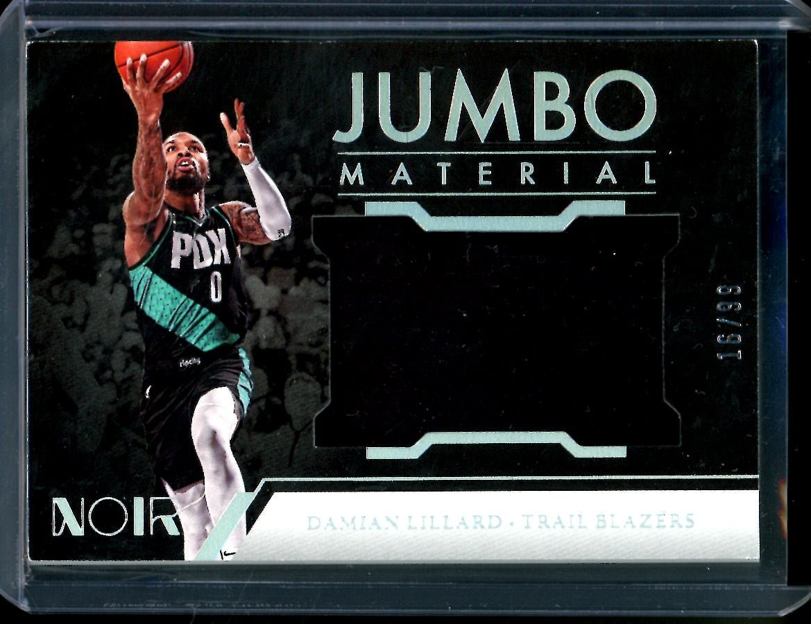 2022/23 Panini Noir Damian Lillard Jumbo Materials Patch /99 Trail Blazers - Trading Card Market