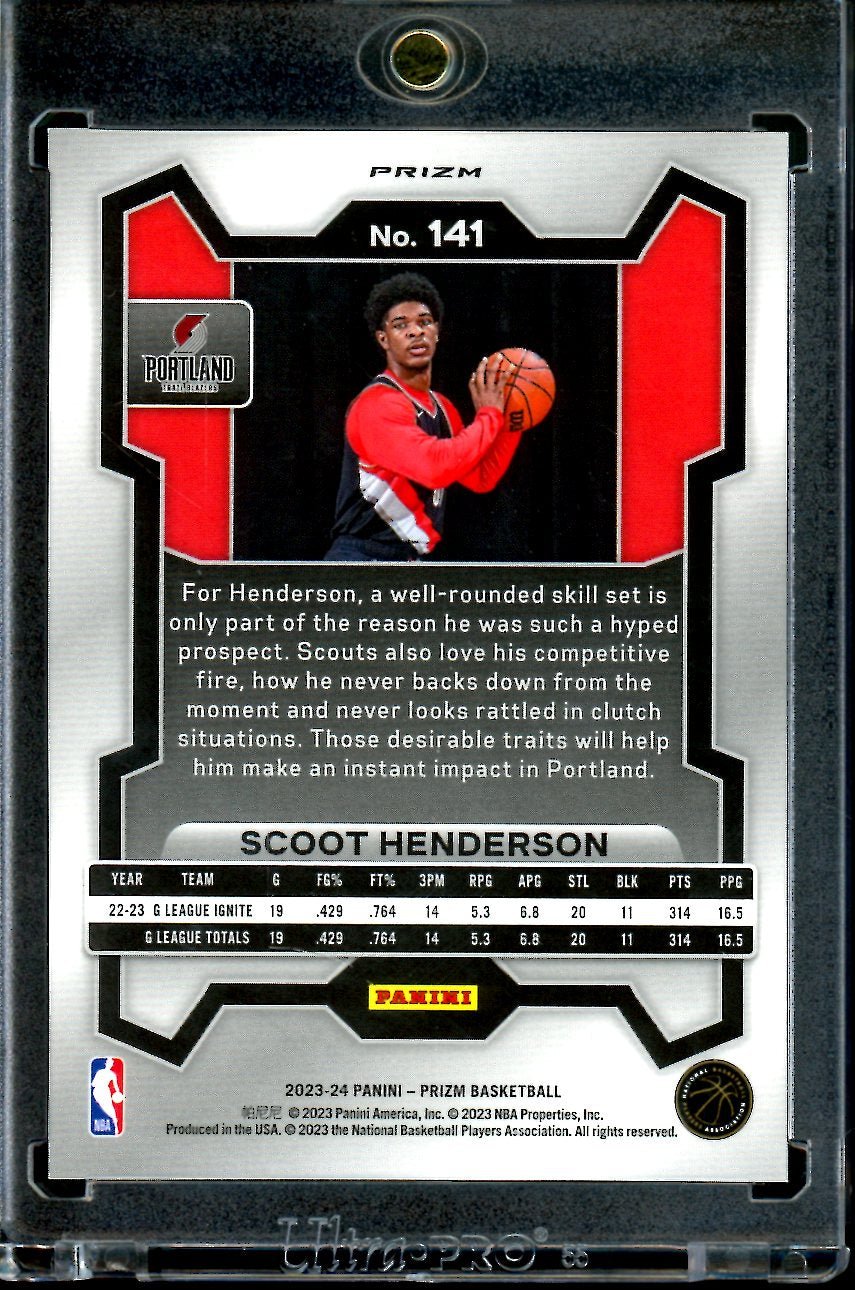 2023/24 Panini Prizm Scoot Henderson Rookie Snakeskin SSP Trail Blazers - Trading Card Market