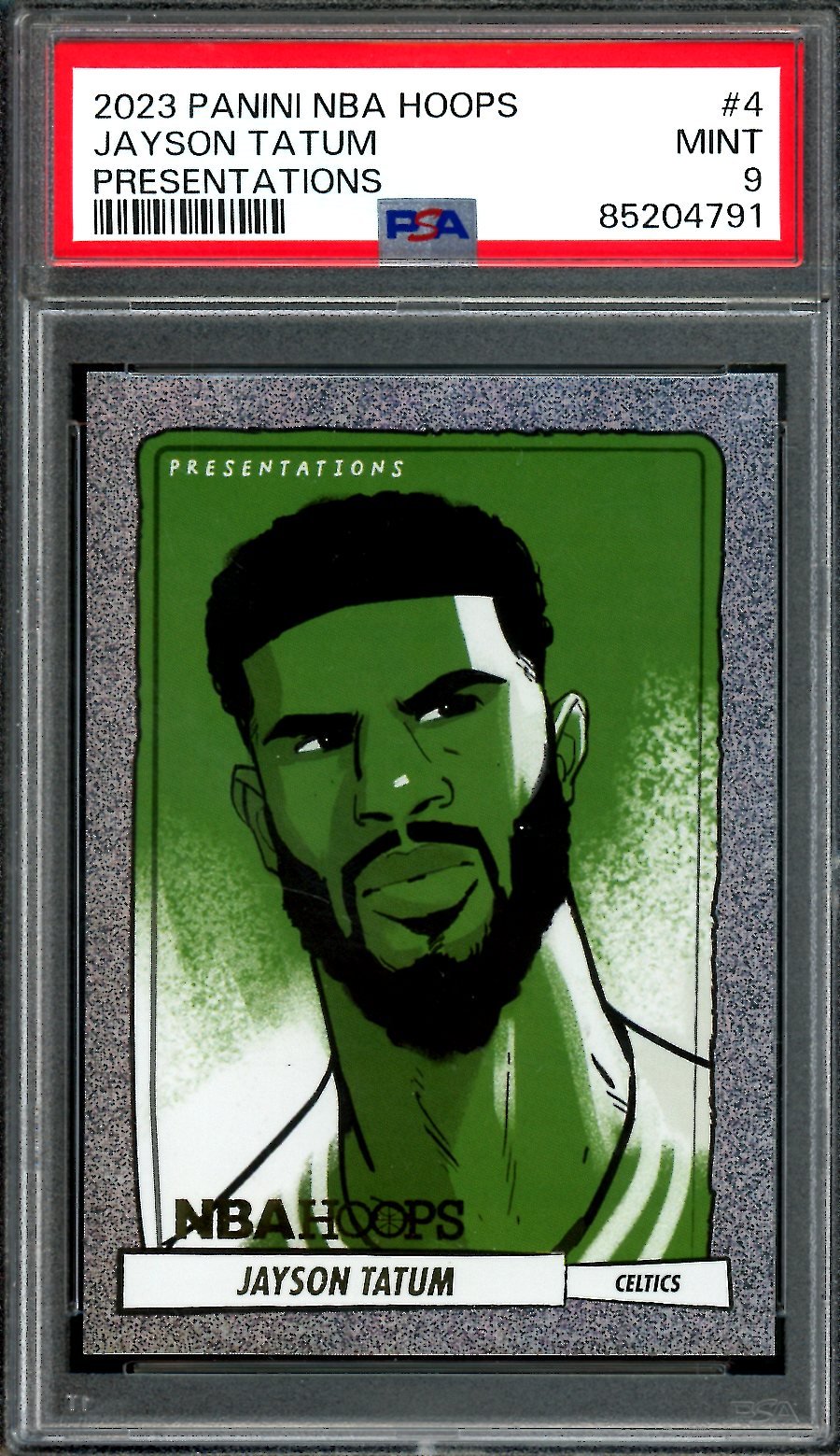 2023/24 Panini NBA Hoops Jayson Tatum Presentations SSP PSA 9 Celtics - Trading Card Market